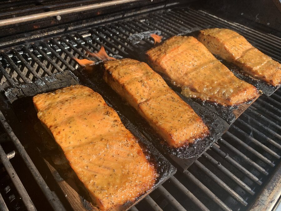 Grilled salmon